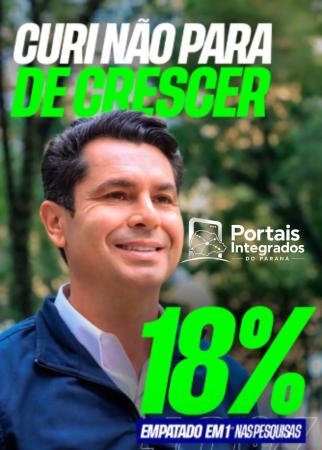 No Instagram o deputado estadual e candidato ao senado, Alexandre Curi comemora o crescimento nas pesquisas